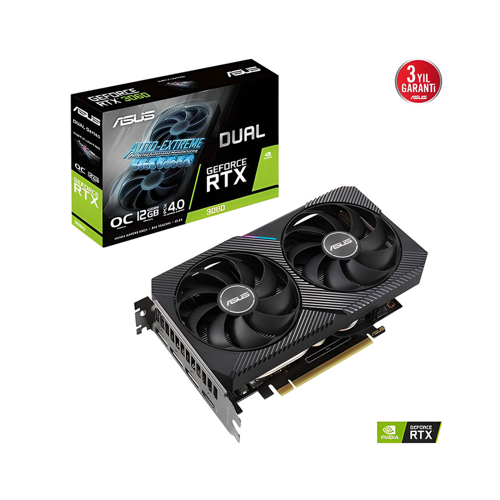 ASUS DUAL-RTX3060-O12G-V2 12GB GDDR6 HDMI DP 192BİT